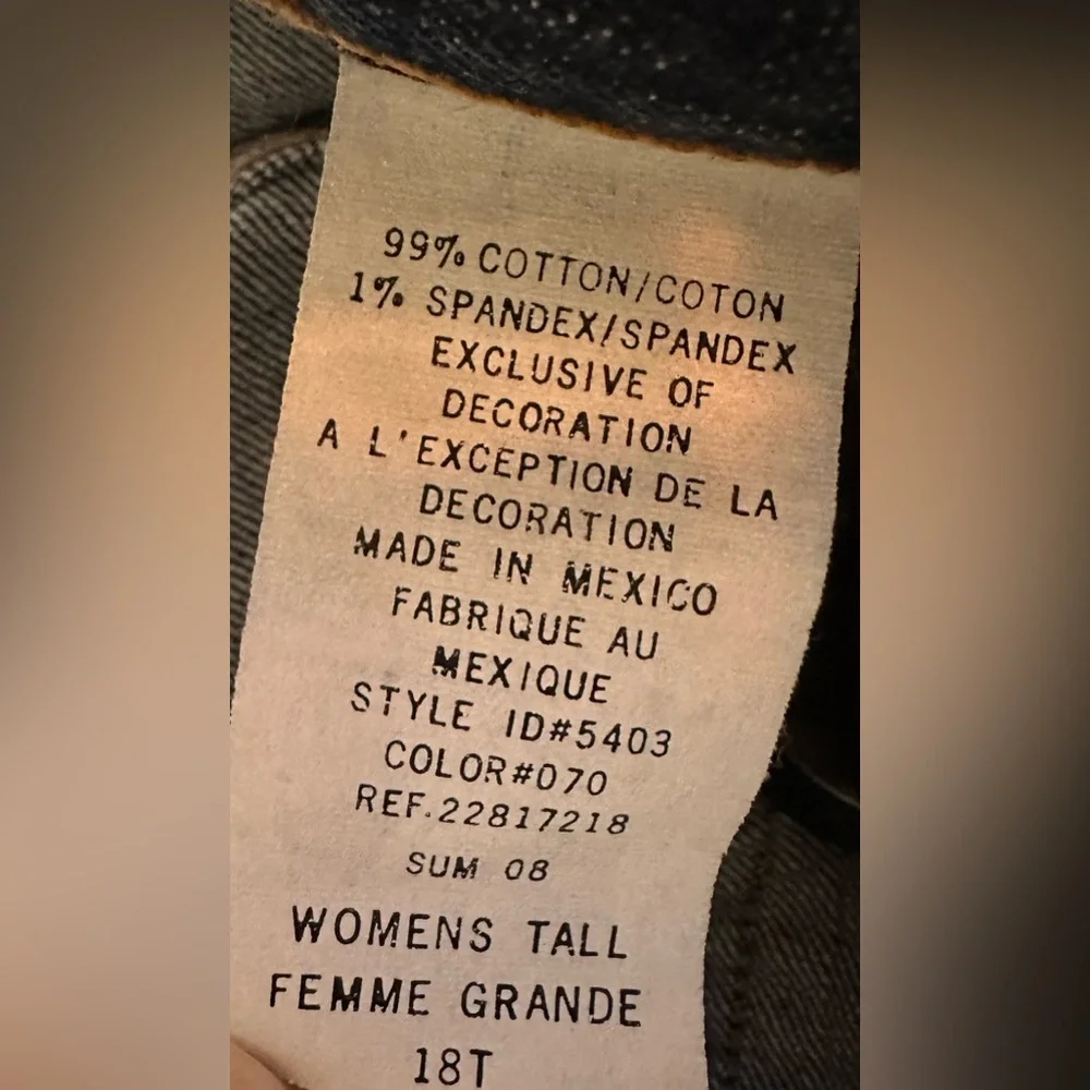 Eddie Bauer Women’s Tall Femme Grande Pants Blue Jeans Size 18T - Picture 9 of 13